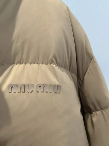 Replica Miu Miu Technical pongé cropped down jacket Outwear Coat Clay Grey #3872 - Image 7