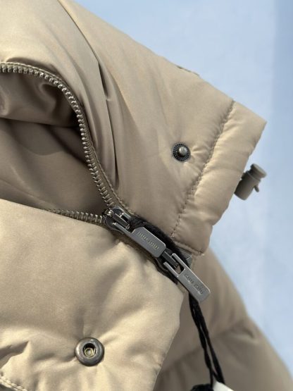 Replica Miu Miu Technical pongé cropped down jacket Outwear Coat Clay Grey #3872 - Image 8