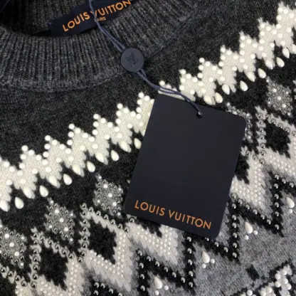 Replica Louis Vuitton Embellished Wool-Cashmere Blend Pullover Cardigan #3903 - Image 21