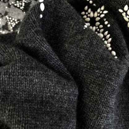 Replica Louis Vuitton Embellished Wool-Cashmere Blend Pullover Cardigan #3903 - Image 17