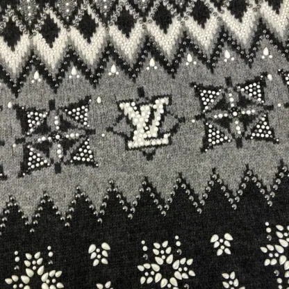 Replica Louis Vuitton Embellished Wool-Cashmere Blend Pullover Cardigan #3903 - Image 16