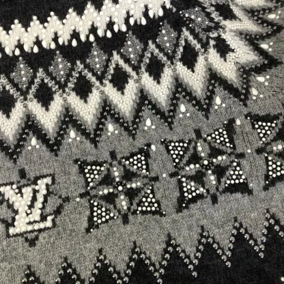 Replica Louis Vuitton Embellished Wool-Cashmere Blend Pullover Cardigan #3903 - Image 13