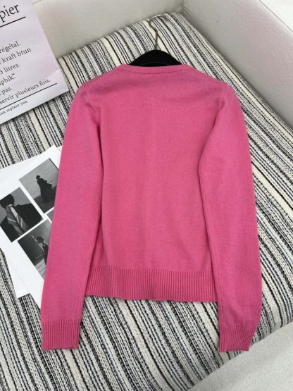 Replica Miu Miu Cashmere knit cardigan with Buttons pink #3886 - Image 4