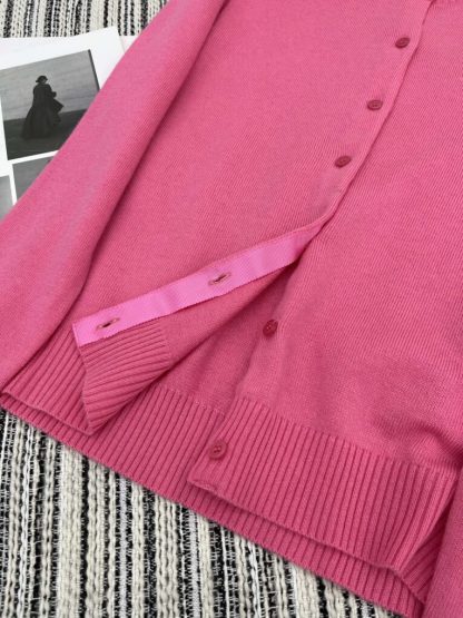 Replica Miu Miu Cashmere knit cardigan with Buttons pink #3886 - Image 7
