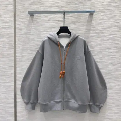 Replica LOEWE Flamenco hoodie in cotton and cashmere Sweatshirt For Women #3904 - Image 9