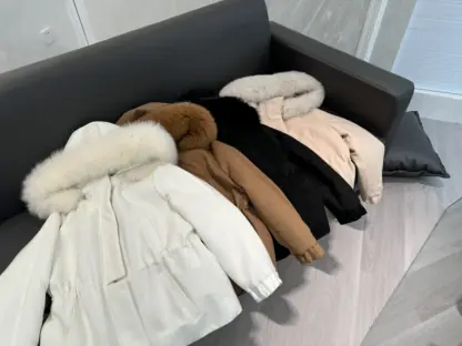Replica Loro Piana Icery Short Fox Fur Trim Jacket Coat For Women #3916 - Image 5
