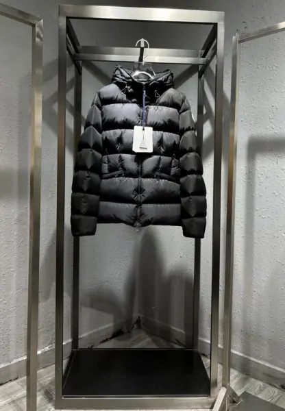 REPLICA MONCLER AVOCE HOODED SHORT DOWN JACKET BLACK #3894 - Image 2