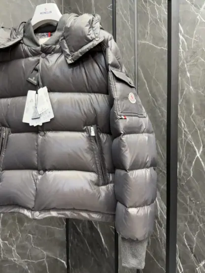 REPLICA MEN'S MONCLER DARK GRAY MALJASSET SHORT DOWN JACKET #3770 - Image 2