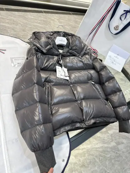 REPLICA MEN'S MONCLER DARK GRAY MALJASSET SHORT DOWN JACKET #3770 - Image 16