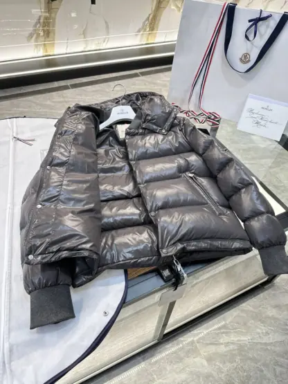 REPLICA MEN'S MONCLER DARK GRAY MALJASSET SHORT DOWN JACKET #3770 - Image 14