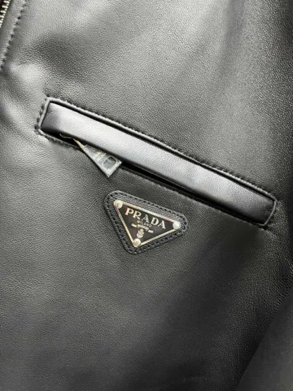 Replica Men's Prada Nappa leather bomber jacket #3757 - Image 16
