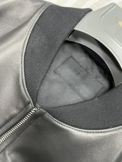 Replica Men's Prada Nappa leather bomber jacket #3757 - Image 7