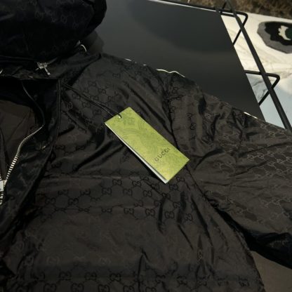 Replica GUCCI MEN'S GG NYLON JACQUARD JACKET WITH WEB 715519 #3833 - Image 9