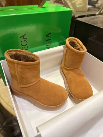 Replica Bottega Veneta Snap Ankle Boot Caramel For Women #3800 - Image 5