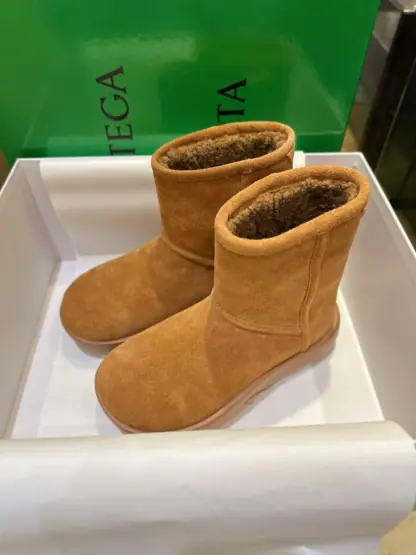 Replica Bottega Veneta Snap Ankle Boot Caramel For Women #3800 - Image 7
