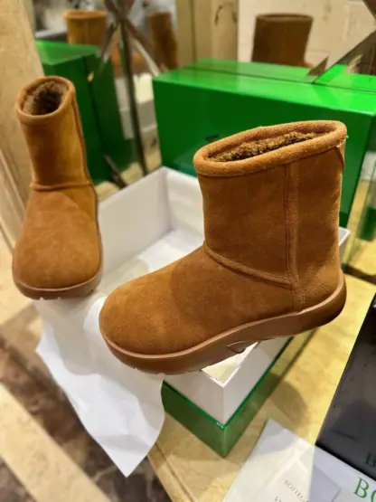Replica Bottega Veneta Snap Ankle Boot Caramel For Women #3800 - Image 8