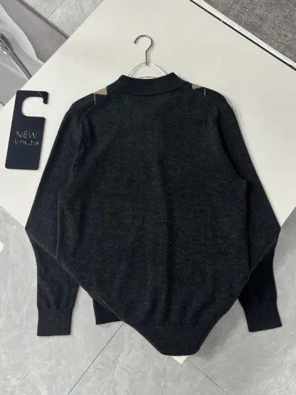 Replica Miu Miu Cashmere knit polo shirt Grey #3890 - Image 2