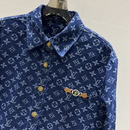 Replica Louis Vuitton Women's Denim Shirts 2024S #3758 - Image 5