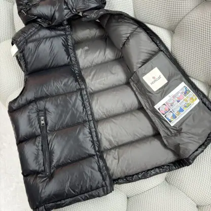 REPLICA MEN'S MONCLER TIBB DOWN GILET VEST BLACK #3775 - Image 4