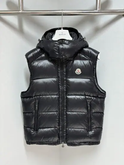 REPLICA MEN'S MONCLER TIBB DOWN GILET VEST BLACK #3775 - Image 9