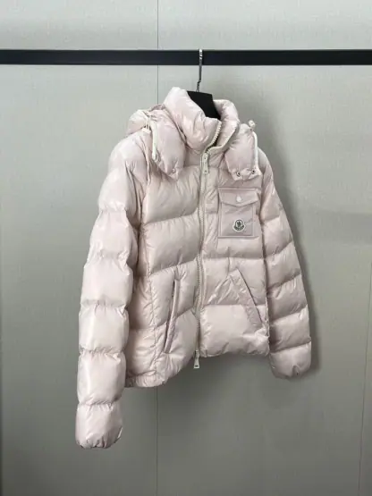 REPLICA MONCLER ANDRO HOODED SHORT DOWN JACKET PINK #3874 - Image 9