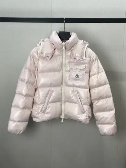 REPLICA MONCLER ANDRO HOODED SHORT DOWN JACKET PINK #3874 - Image 4