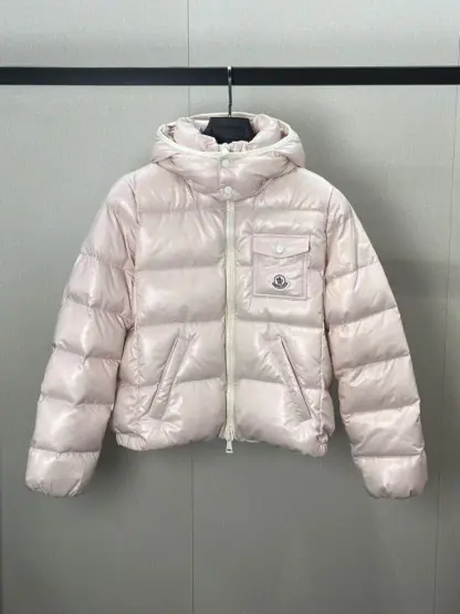 REPLICA MONCLER ANDRO HOODED SHORT DOWN JACKET PINK #3874