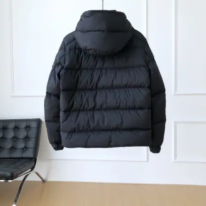 REPLICA MONCLER MEN'S VEZERE FLANNEL SHORT DOWN JACKET BLACK #3761 - Image 11