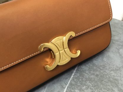 REPLICA CELINE SHOULDER BAG CLAUDE IN NATURAL CALFSKIN TAN #3952 - Image 16