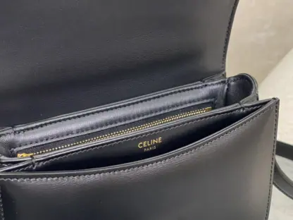 REPLICA CELINE BESACE CLEA IN SHINY CALFSKIN BLACK #3947 - Image 2