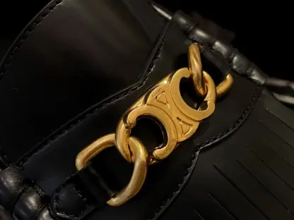 REPLICA CELINE MARGARET LOAFER WITH TRIOMPHE CHAIN IN POLISHED BULL #3923 - Image 15