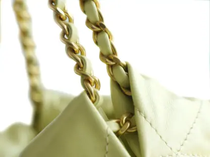 REPLICA CHANEL 22 MINI HANDBAG CALFSKIN LIGHT YELLOW 2025 #4040 - Image 6