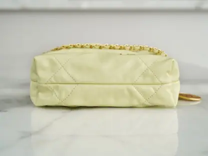 REPLICA CHANEL 22 MINI HANDBAG CALFSKIN LIGHT YELLOW 2025 #4040 - Image 8