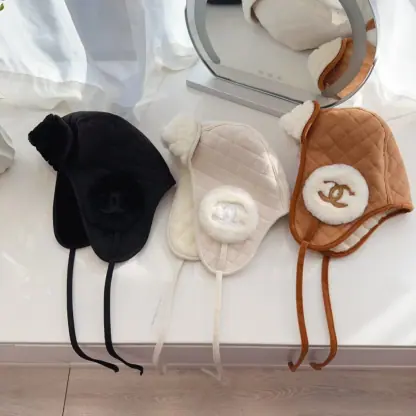 Replica CHANEL Lambskin Skiing Hat Black 2025 #4081 - Image 10