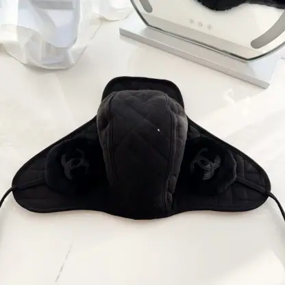 Replica CHANEL Lambskin Skiing Hat Black 2025 #4081 - Image 3