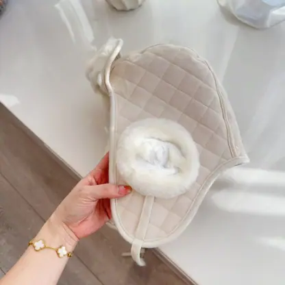 Replica CHANEL Lambskin Skiing Hat Grey 2025 #4082 - Image 6