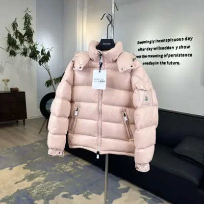 REPLICA MONCLER MAIRE HOODED SHORT DOWN JACKET FOR WOMEN PINK #3989 - Image 8