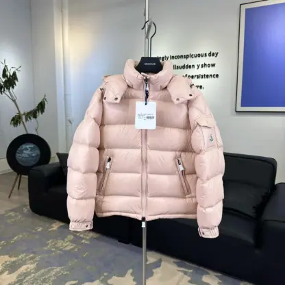 REPLICA MONCLER MAIRE HOODED SHORT DOWN JACKET FOR WOMEN PINK #3989 - Image 9