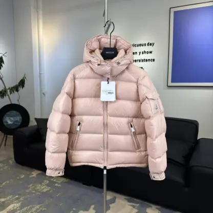 REPLICA MONCLER MAIRE HOODED SHORT DOWN JACKET FOR WOMEN PINK #3989 - Image 5