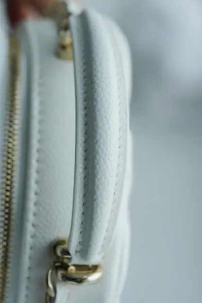 REPLICA CHANEL CLASSIC MINI BACKPACK CAVIAR WHITE #4035 - Image 17