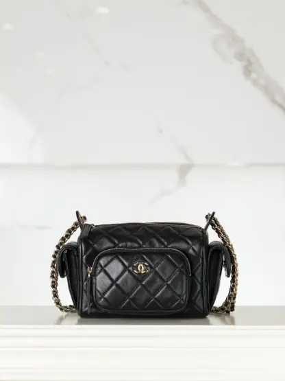 REPLICA CHANEL SMALL CAMERA CASE BLACK #4032 - Image 5