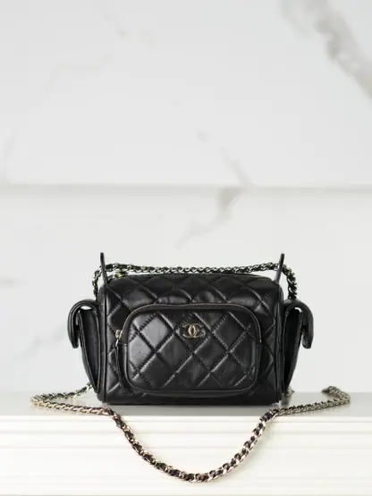 REPLICA CHANEL SMALL CAMERA CASE BLACK #4032 - Image 6