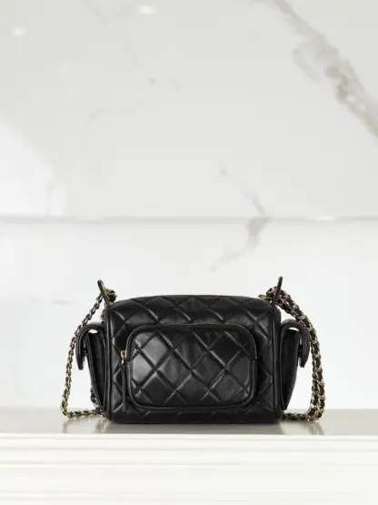 REPLICA CHANEL SMALL CAMERA CASE BLACK #4032 - Image 8