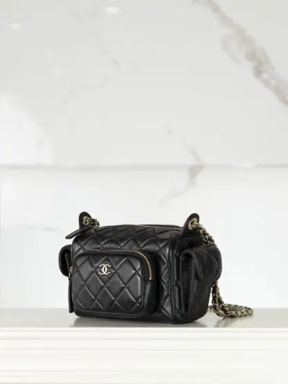 REPLICA CHANEL SMALL CAMERA CASE BLACK #4032 - Image 9