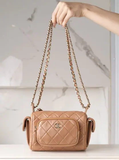 REPLICA CHANEL SMALL CAMERA CASE CARAMEL #4033 - Image 14