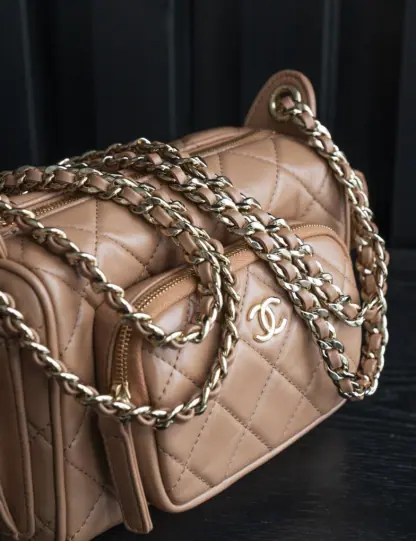 REPLICA CHANEL SMALL CAMERA CASE CARAMEL #4033 - Image 12