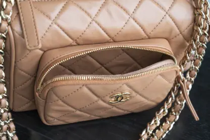 REPLICA CHANEL SMALL CAMERA CASE CARAMEL #4033 - Image 2