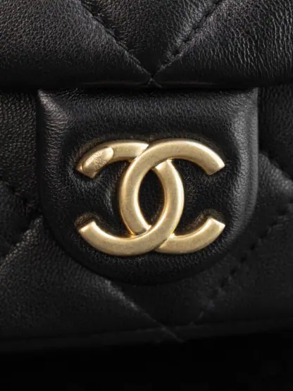 REPLICA CHANEL MAXI HOBO BAG BLACK LAMBSKIN 2025 #4036 - Image 16