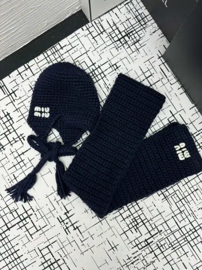 Replica Miu Miu Wool trapper hat with Scarf #4079