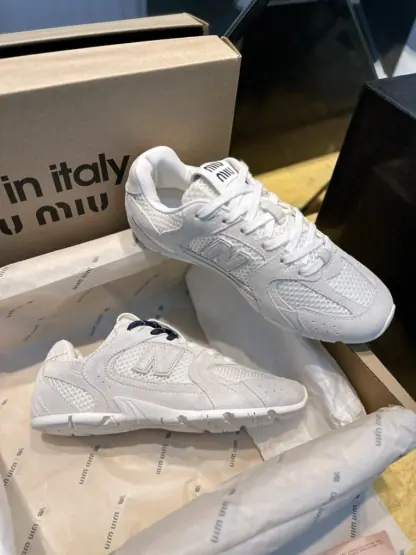 Replica New Balance X Miu Miu 530 SL suede and mesh sneakers #4030 - Image 4